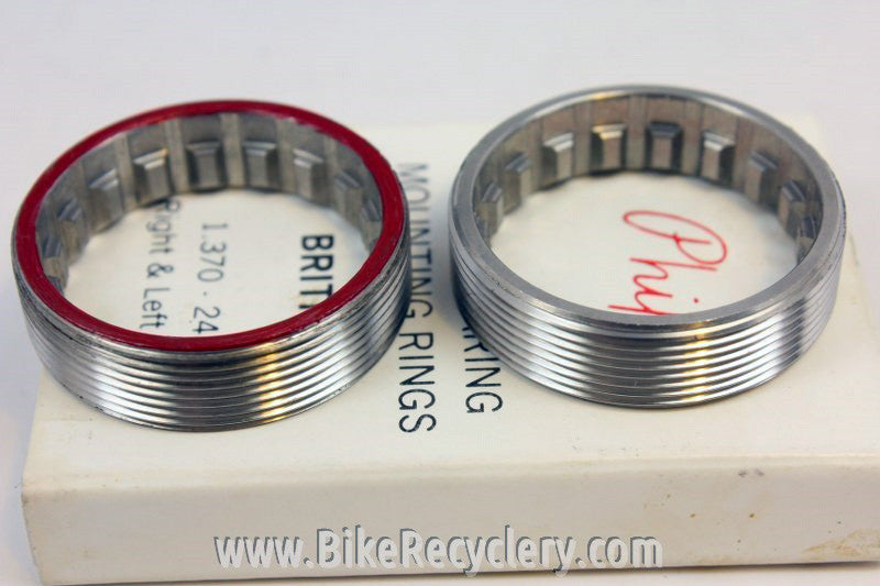 NEW Phil Wood Bottom Bracket Cups . Rings: English Thread, Stainless Steel