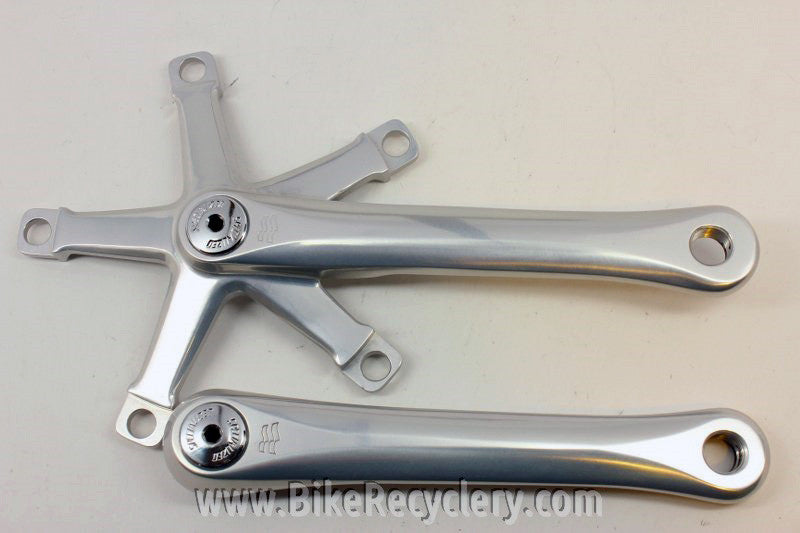 NIB/NOS Vintage Specialized Racing "Flag" Crankset: Road 144mm BCD, 175mm, Dust Caps, Pristine