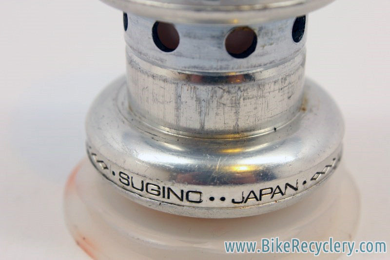 Sugino Super Mighty Headset: Alloy, Drilled, 1" Threaded, Silver, ABSURDLY RARE