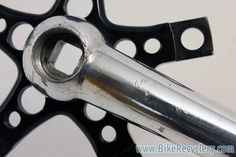 Cook Brothers RSR Dogbone Crankset: Black, 181mm 110/74mm, Polished / Black