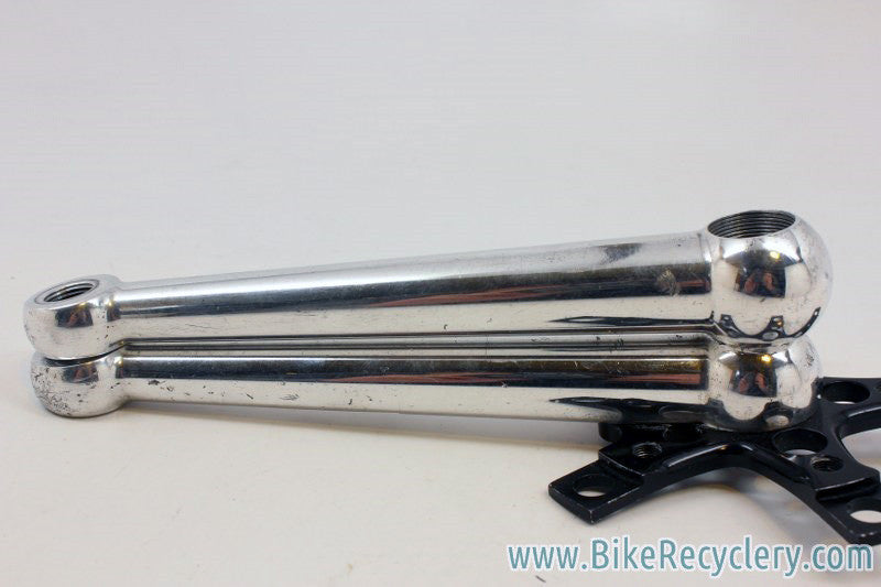 Cook Brothers RSR Dogbone Crankset: Black, 181mm 110/74mm, Polished / Black