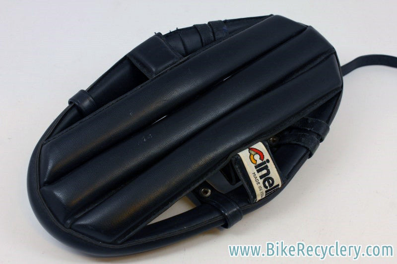Vintage Cinelli Leather Helmet / Hairnet: Size 7, Black, NOS?