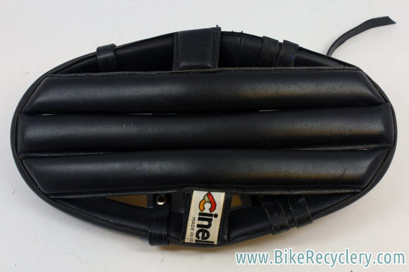 Vintage Cinelli Leather Helmet / Hairnet: Size 7, Black, NOS?