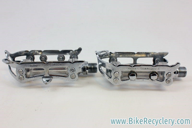 Early 1960's Campagnolo Record Pedals w/ Strap Loop: #1037, Near MINT