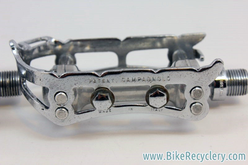 Early 1960's Campagnolo Record Pedals w/ Strap Loop: #1037, Near MINT