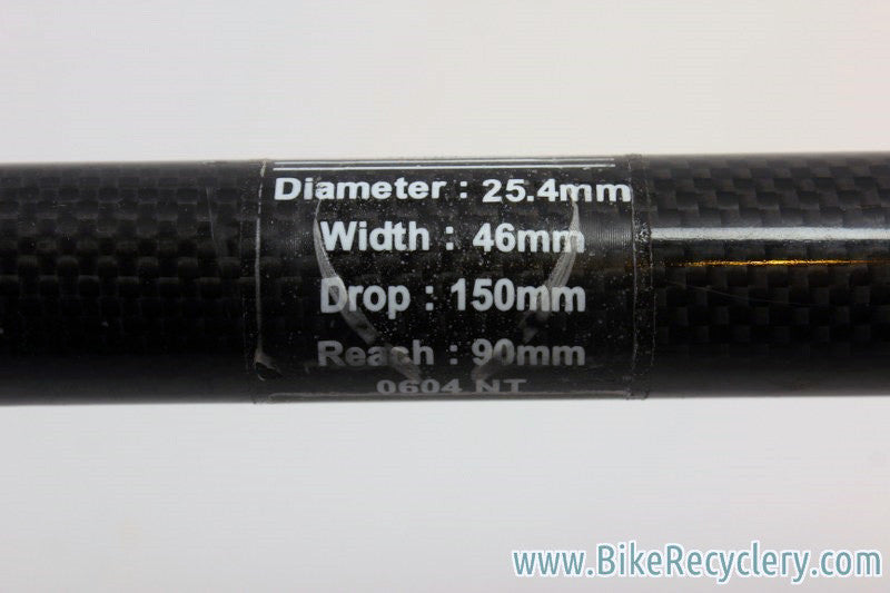 ITM Super Over Millenium Carbon Handlebars: 46mm x 25.4mm, Black