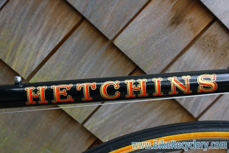 1981 Hetchins Keyhole Spade Custom Road Bike: 55.5cm (c-c), Bob Jackson Built, Top Spec Build, Barely Ridden & Mint, Black w/ Full Chrome Stays/Fork