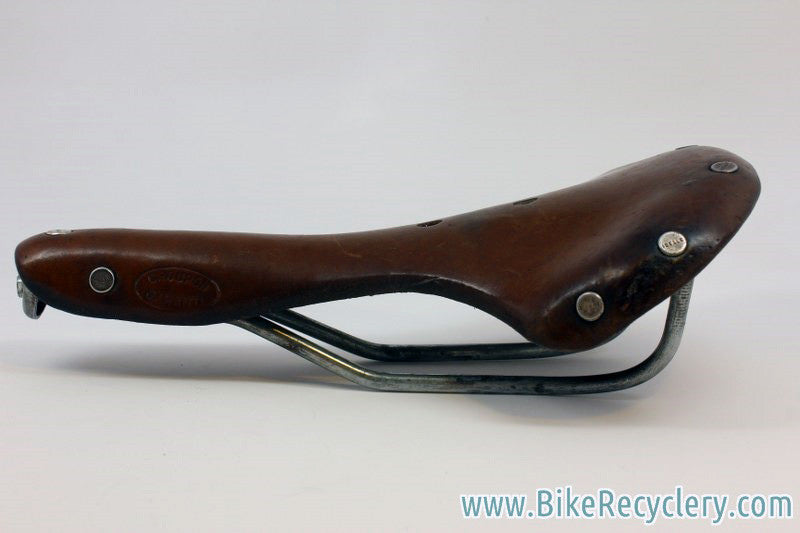 LOVELY Trimmed Ideale 80 Record Leather Saddle: Swallow-Shaped, Show Bike Condition
