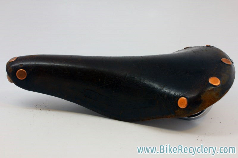 Vintage Brooks Professional Leather Saddle: Brown
