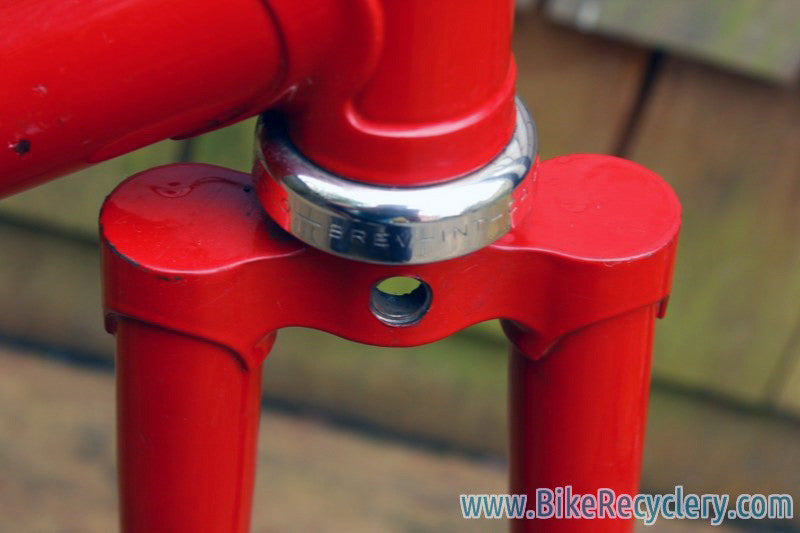 Vintage Italian Pista Frame / Fork: 55.5cm (c-t), Long Dropouts, Thin Stays, Flat Crown (No Headset)