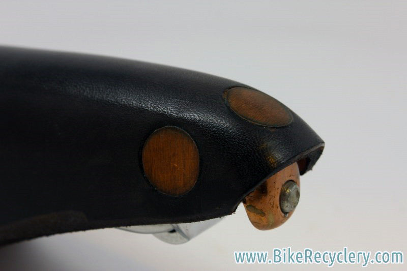 NOS Vintage 1960's/1970's Brooks Professional: Large Copper Rivet, Black Leather