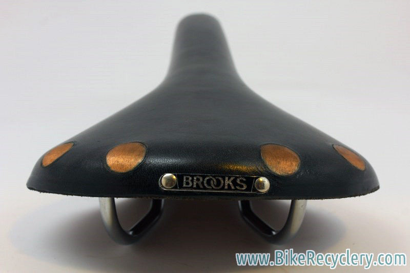 NOS Vintage 1960's/1970's Brooks Professional: Large Copper Rivet, Black Leather