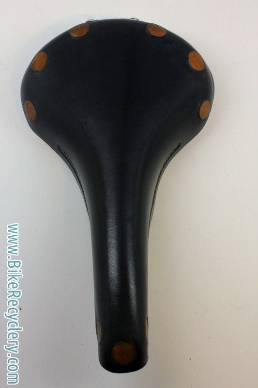 NOS Vintage 1960's/1970's Brooks Professional: Large Copper Rivet, Black Leather