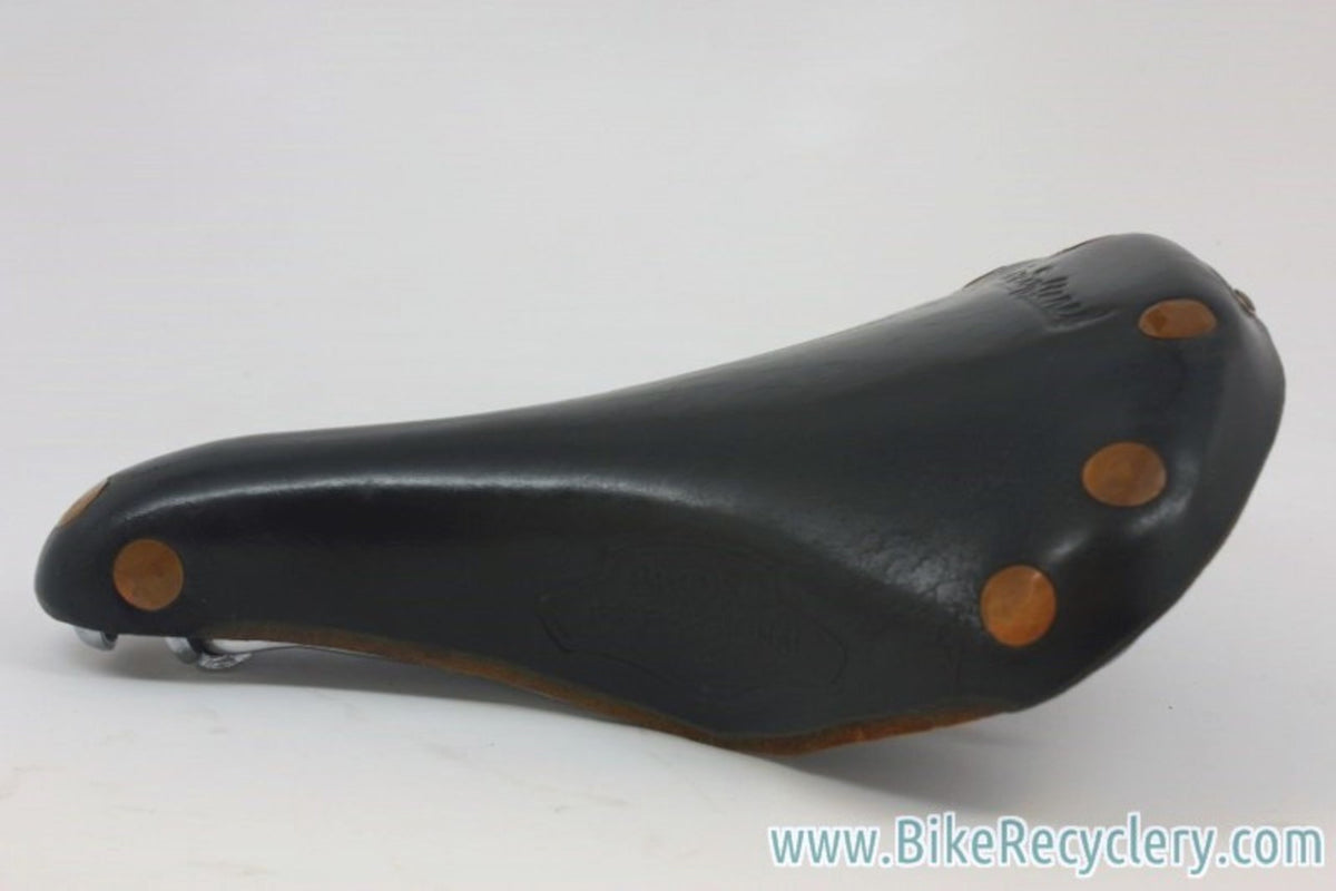 Vintage Brooks Professional S Women's: Pre-Softened, 1980's, Large Copper Rivet, Black Leather