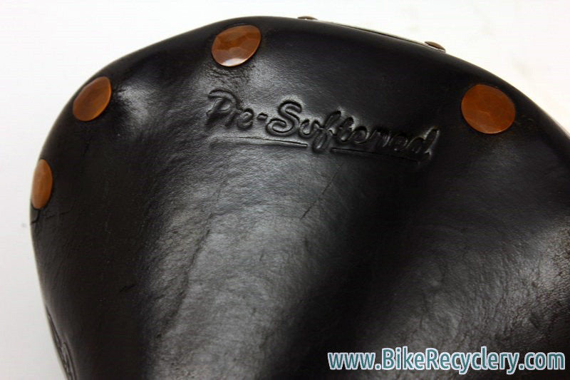 Vintage Brooks Professional S Women's: Pre-Softened, 1980's, Large Copper Rivet, Black Leather