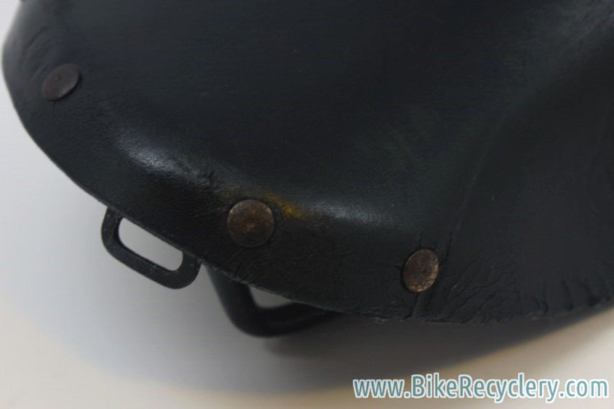 Ideale 39 Leather Saddle: Blacked Out to the max