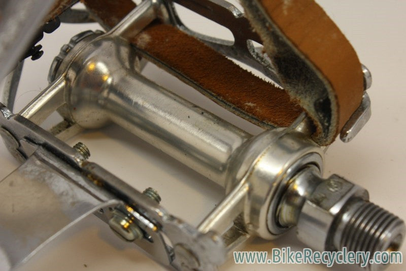 Kyokuto Pro Ace Pedals: L Christophe Clips, Leather Straps