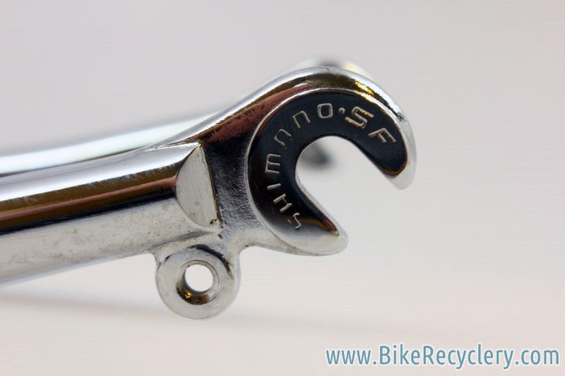 NOS Vintage Tange Chrome Fork: Flat Crown, Fender Eyelets, 700c, 1" Threaded