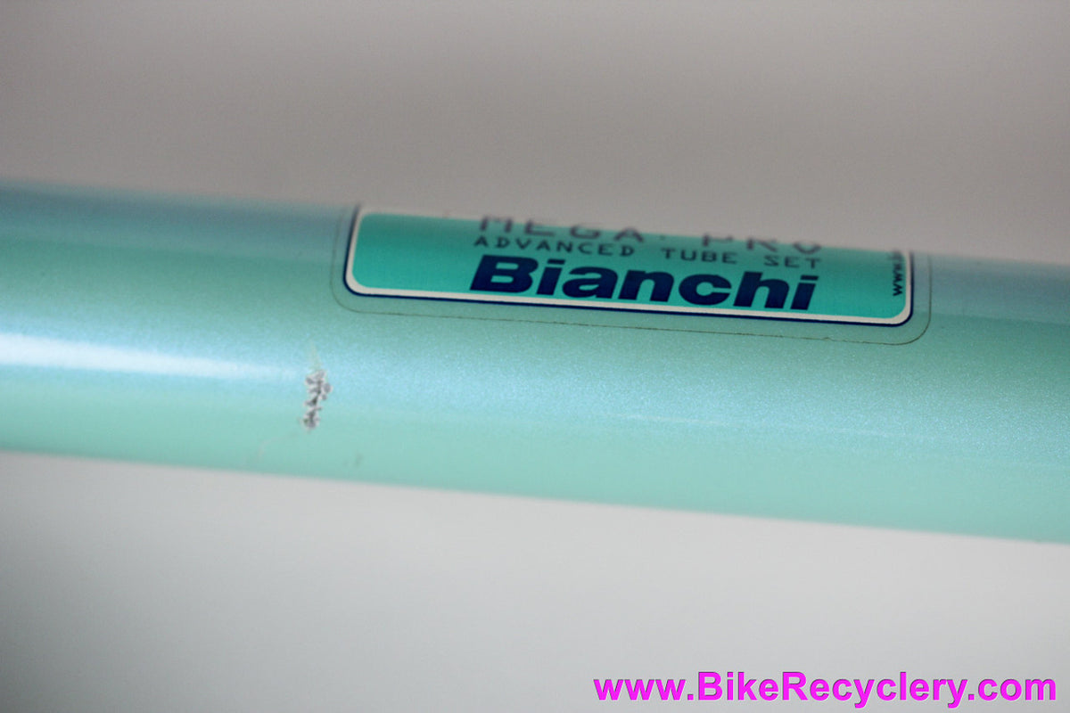 Bianchi Mega Pro Reparto Corse Pista Frame/Fork: 52cm - STEEL Deda Zero Tre - Pearl Celeste ~1998 (Near Mint & Unrestored)