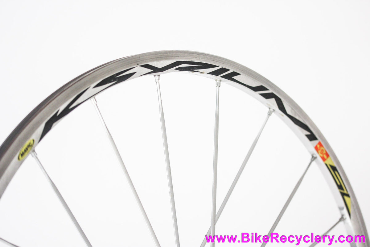 Mavic Ksyrium SL Road/CX Wheelset: Shimano 9/10/11s - 700c Clincher - Silver - 18/20H x 130mm - QR (EXC+)