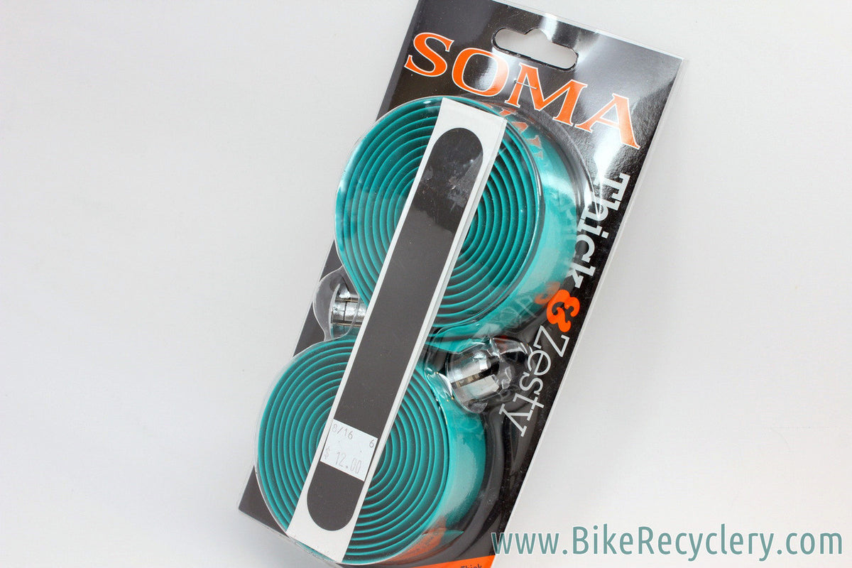 Soma Thick & Zesty Handlebar Tape: 2.5mm Thick - Kelly Green (Turquoise)