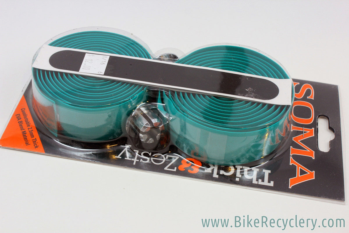 Soma Thick & Zesty Handlebar Tape: 2.5mm Thick - Kelly Green (Turquoise)