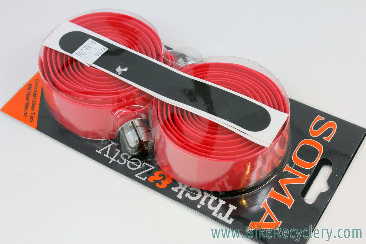 Soma Thick & Zesty Handlebar Tape: 2.5mm Thick - Rose Pink (Neon Pink)