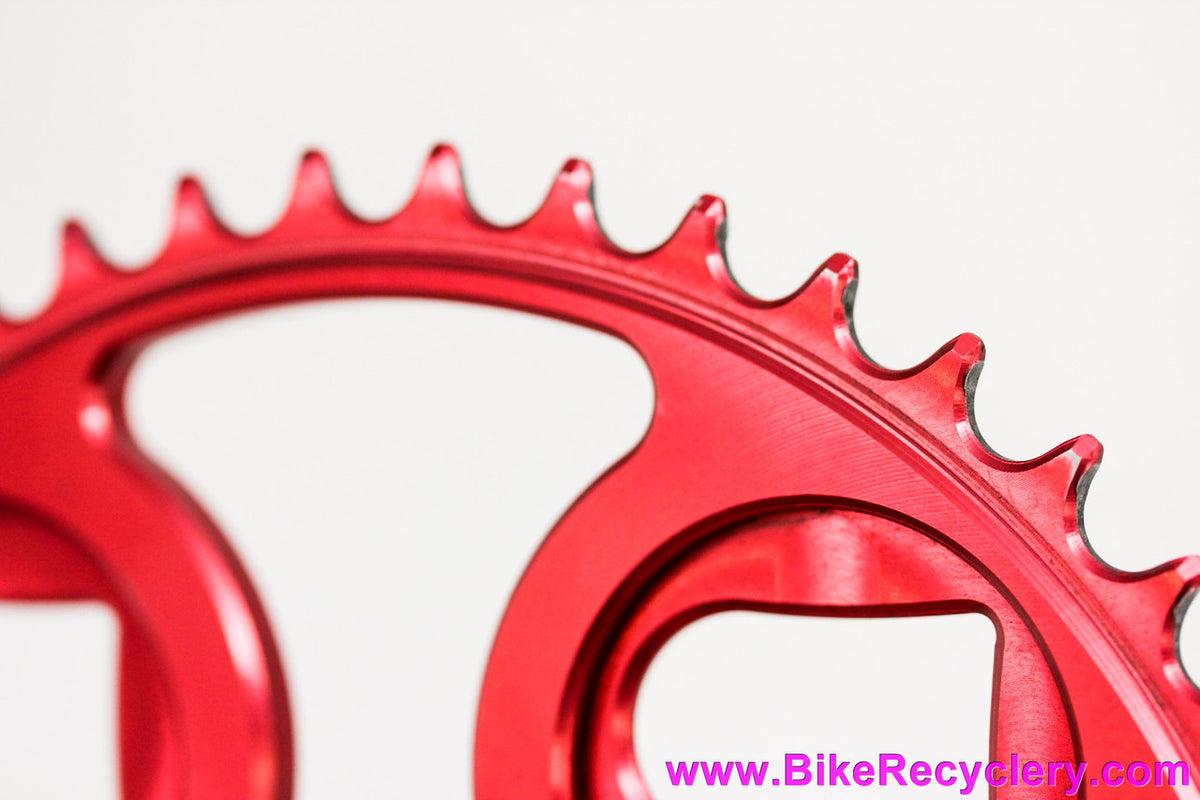 Paul Royal Flush 100% Pure Road / Track Crankset: 175mm x 46t - Black Arms & Red Chainring (Near Mint+)