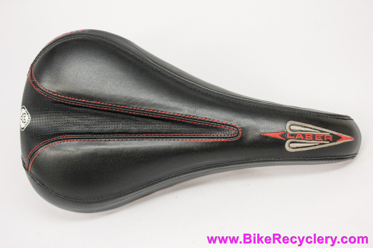WTB Laser V Ti Saddle: Black Leather w/ Red Stitching - 1st Gen (EXC)