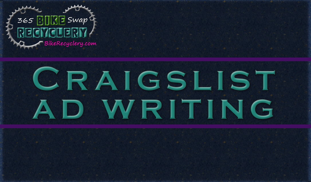 Copywriting Service For Selling Your Used Bike On Craigslist, Ebay, Facebook