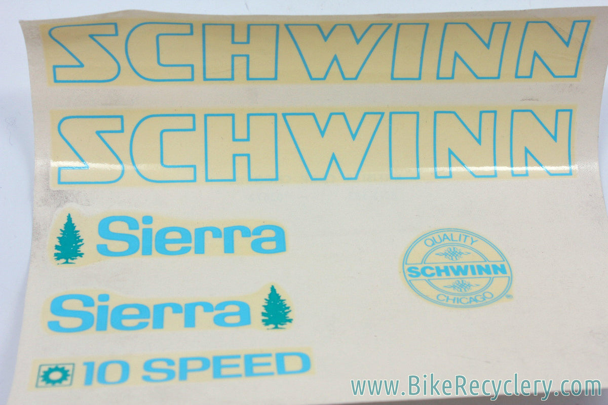 NOS Schwinn Sierra Decal Set: Original Factory Decals