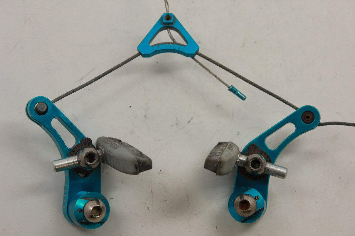 Critical Racing Cantilever Brake: Anodized Yeti Blue, 1990's