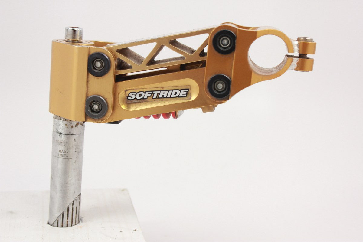 Softride Quill Suspension Stem: 130mm x 25.4mm Gold