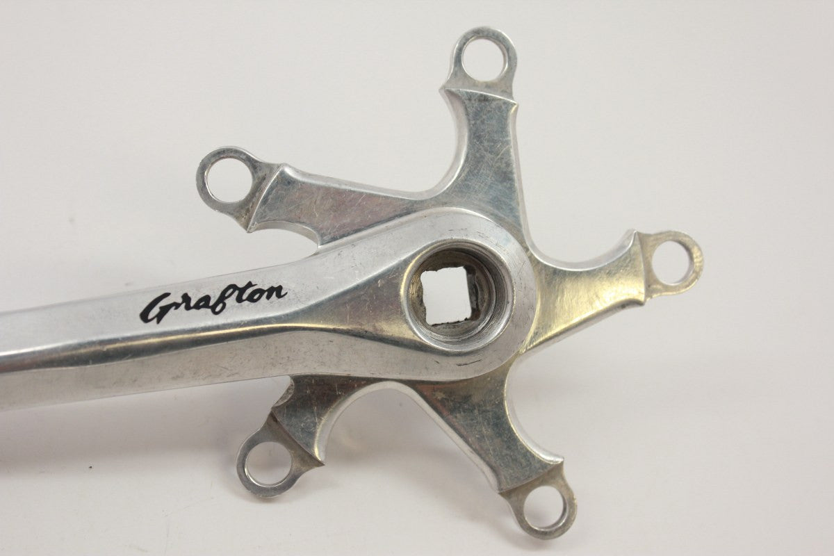 Grafton Joystix Crank Arms: Triple 175mm 110/74mm, Silver Polished