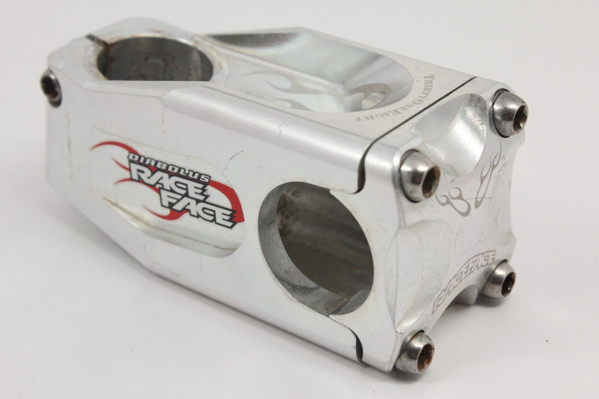Race Face Diabolus DH Threadless Stem: 70mm x 1 1/8", Silver