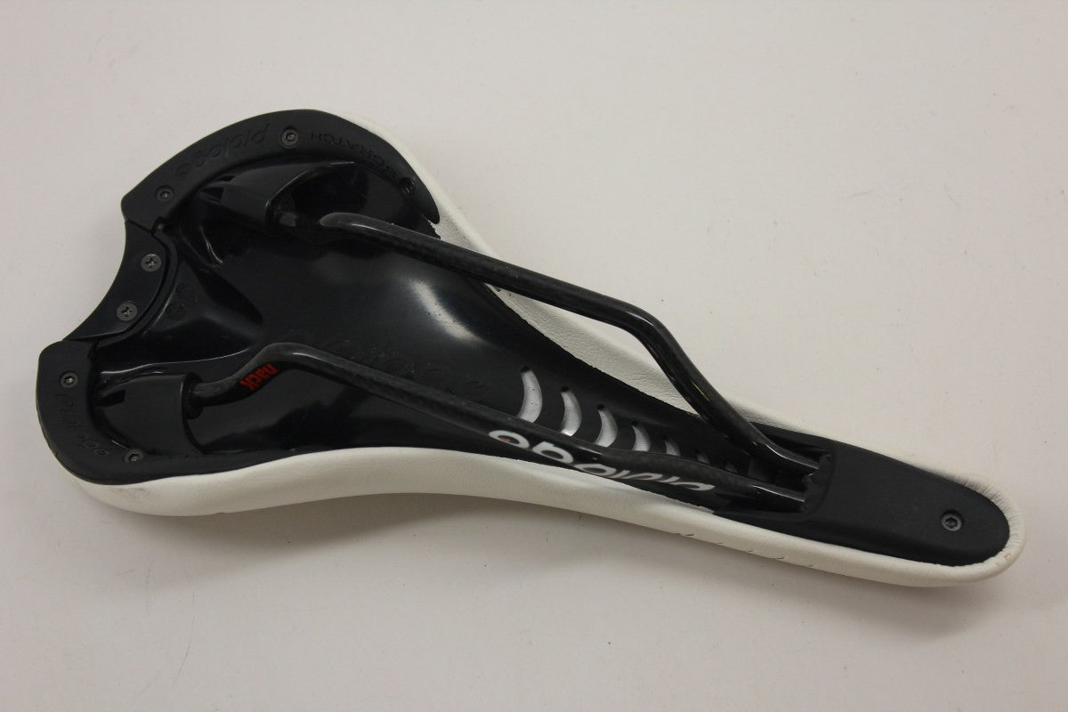 NEW Prologo Scratch Nack Saddle: Carbon Rails, White 158g