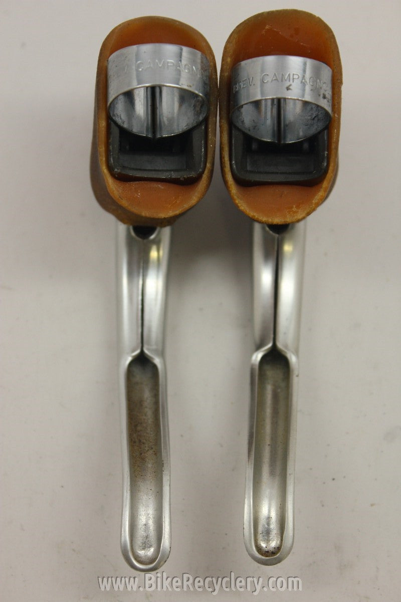 Campagnolo Nuovo Record Brake Levers: Useable Tan Hoods