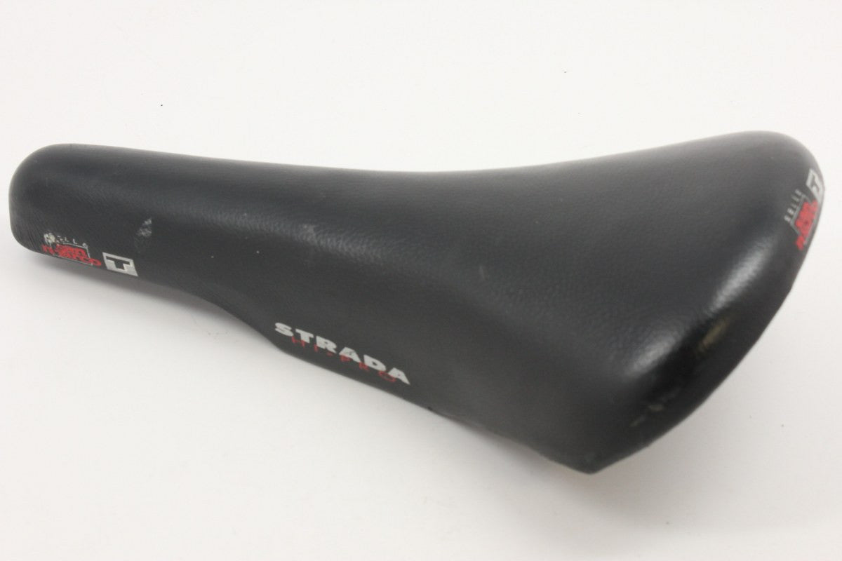 Vintage San Marco Strada Hi-Pro Saddle: Ti Rails, Leather 1990's