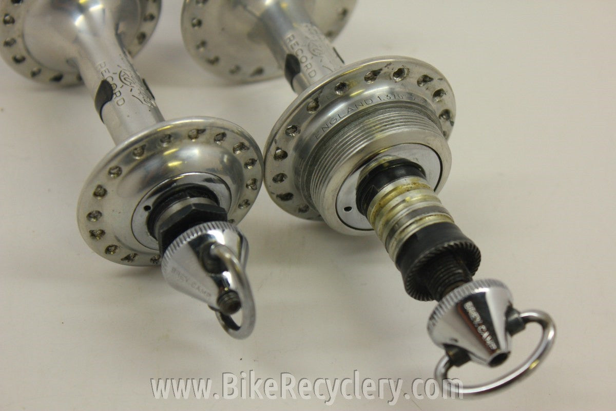 Campagnolo Nuovo Record Hubset: Small Flange, 36H, W/ Flat Skewers Near MINT