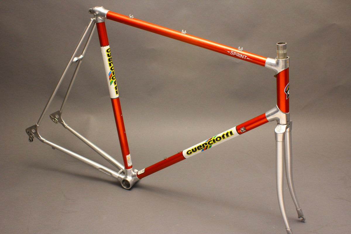 Guerciotti Sprint Road Bike Frame & Fork: Aluminum Bonded, Red / Silver 60cm
