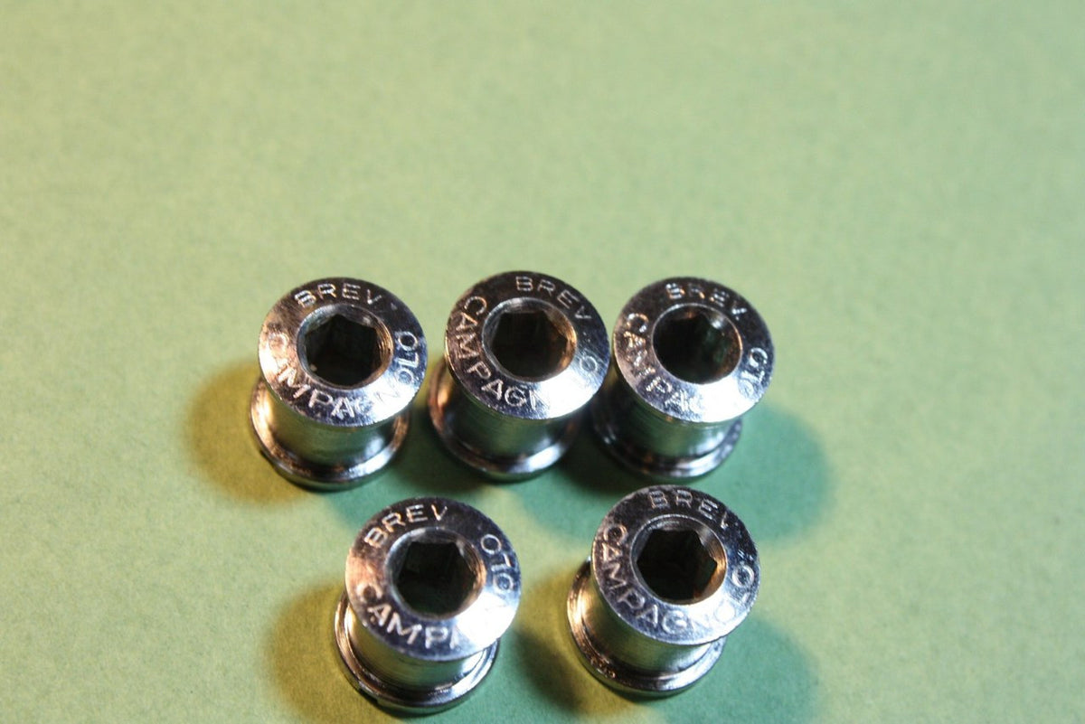 Campy Chainring Bolts: Brev Campagnolo 1980's, MINT