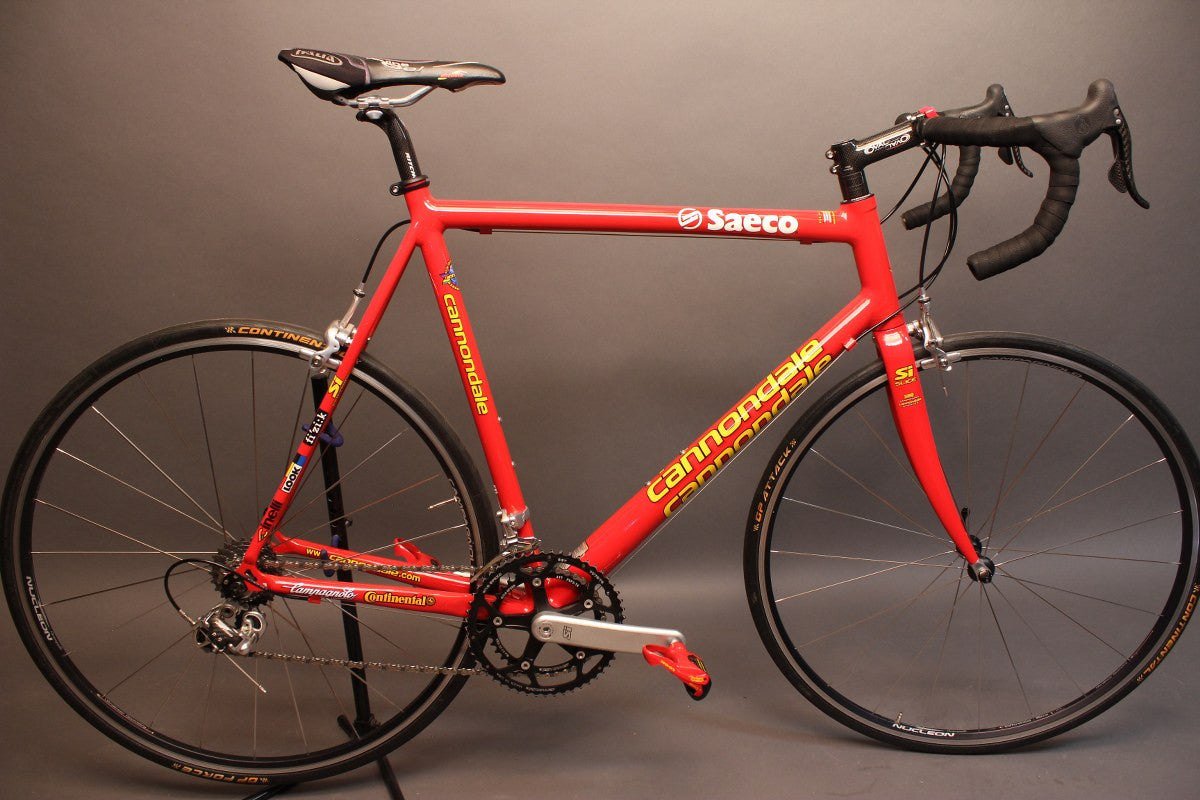 58cm Cannondale R5000 Team Saeco: Hollowgram Si, FULL Record 10-speed, Campagnolo Nucleon Wheels, BETTER THAN MINT