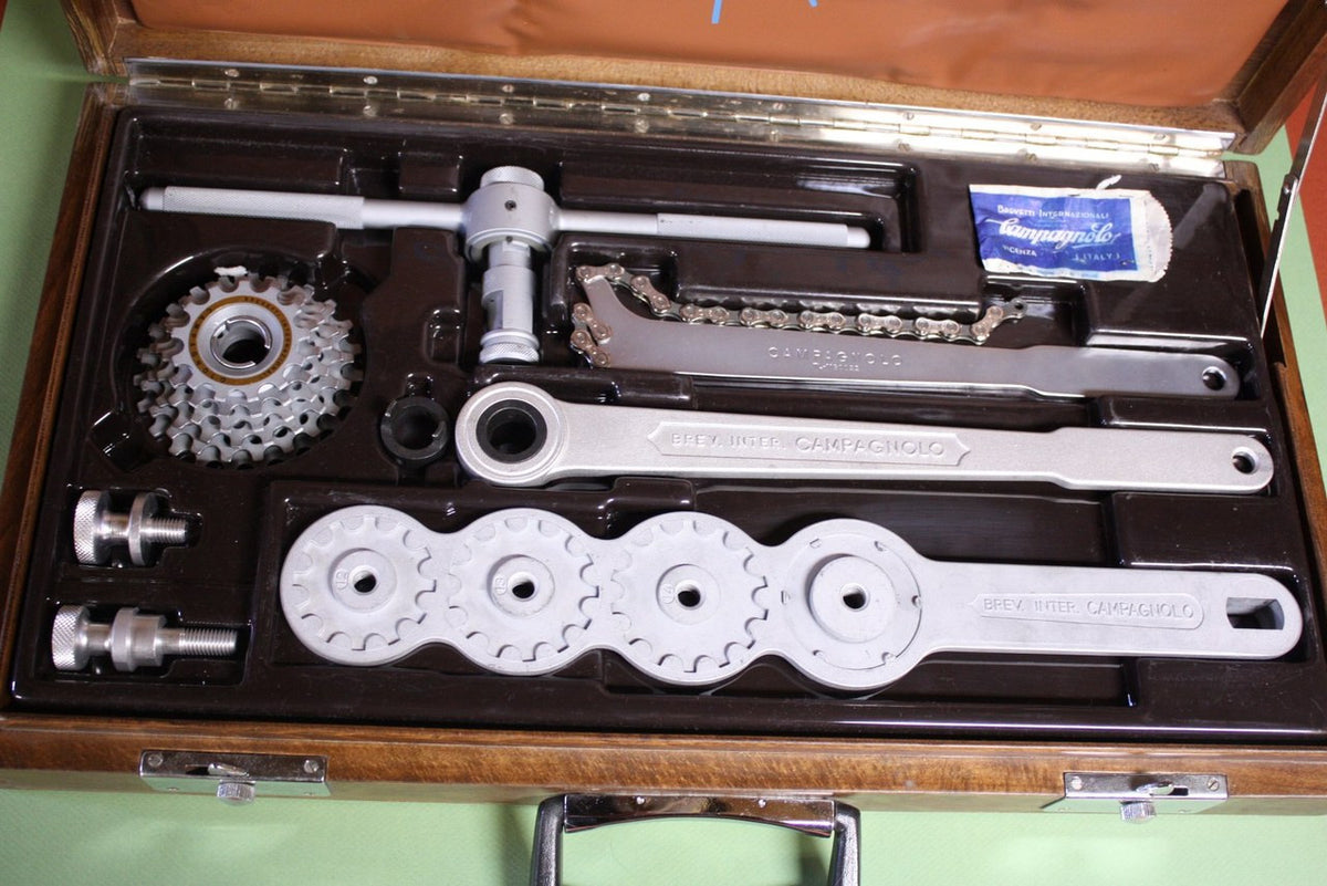 Campagnolo Freewheel Tool Kit: Wooden Box, Includes 13-23t Freewheel NOS