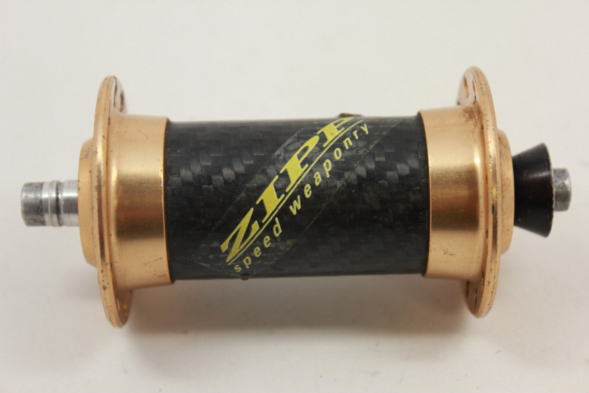 Zipp Ballistic Front Hub: Carbon / Gold, 24H