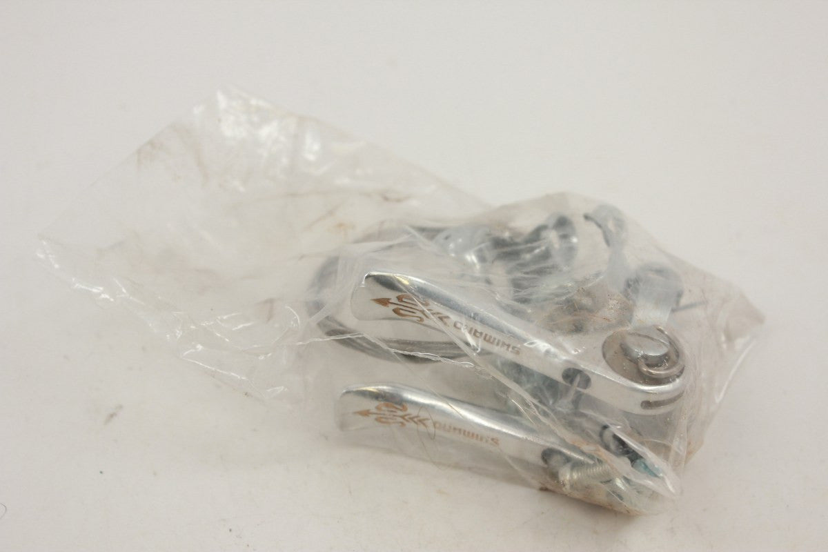 NOS Shimano 105 Golden Arrow Downtube Shifters: SL-A105, Clamp-on, w/Cable Clips & Cables