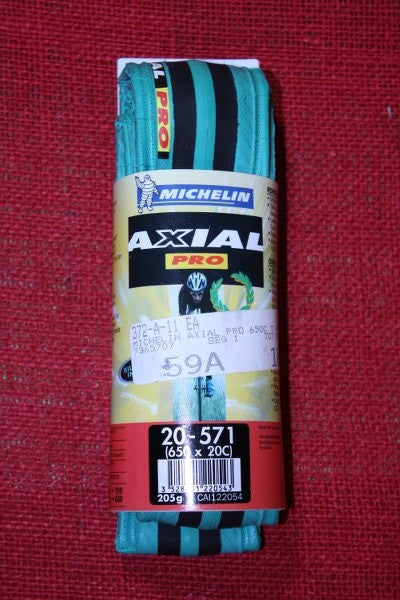 NEW Michelin Axial Pro 650 x 20c Tire: Black / Green