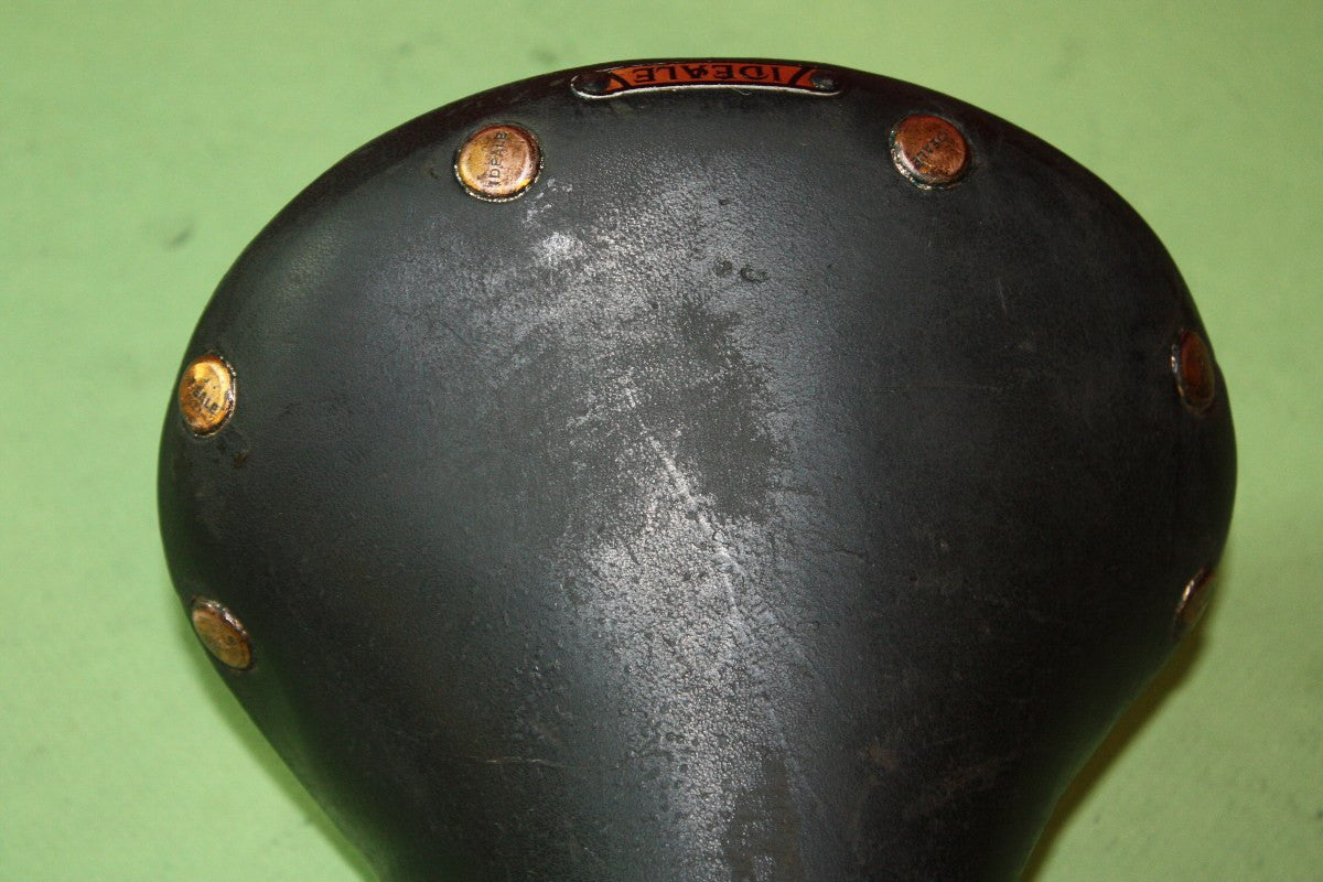 NOS Ideale TB 90 Leather Saddle: Alloy Rails, Saddle Clip, 1960's / 1970's