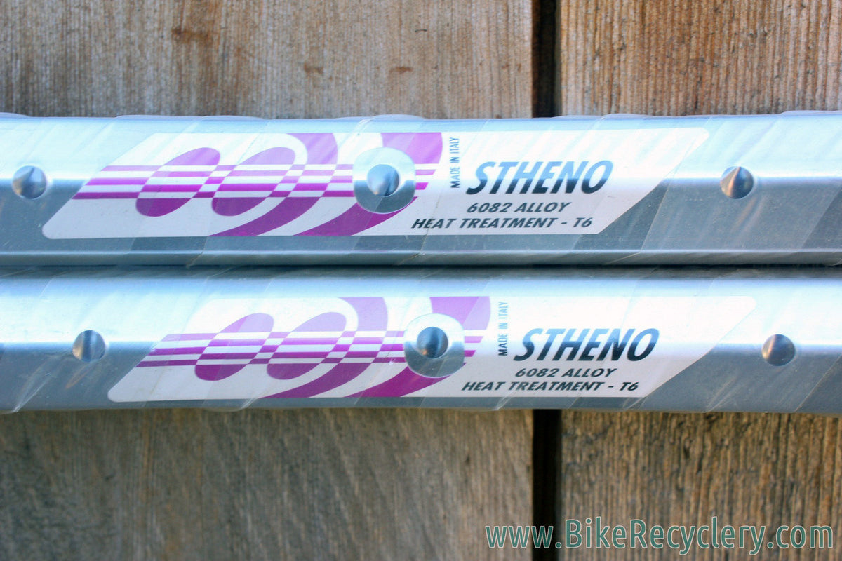 NOS/NIB Campagnolo Stheno Mountain Bike Rims: PAIR - 26" - 36H - Head Treated Alloy - Silver/Purple - 1990's Campy MTB O.R. - RARE