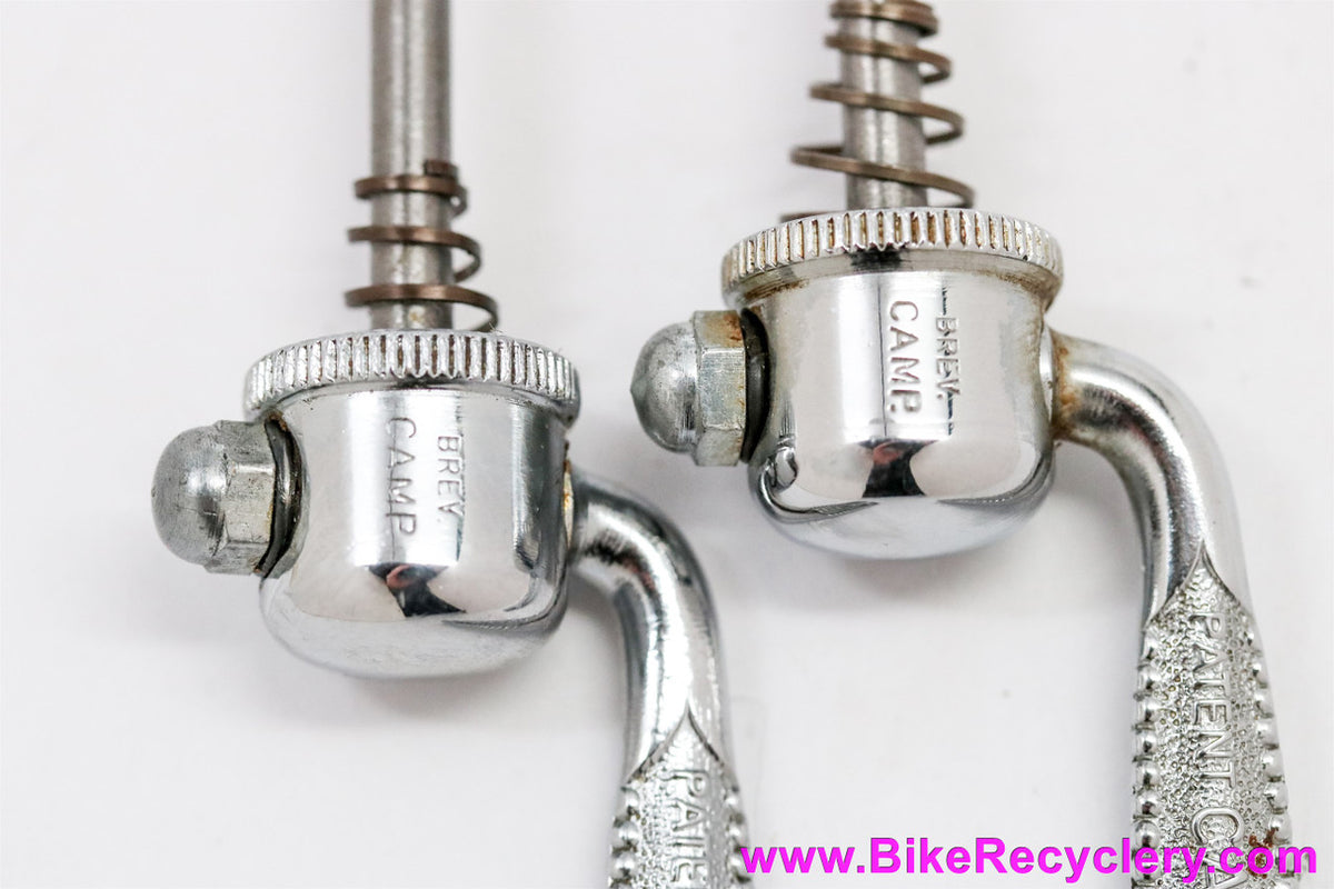 NOS Campagnolo Nuovo Record Quick Release Skewer Set: Flat Blade - Pre CPSC 1960's 1970's (Pair)