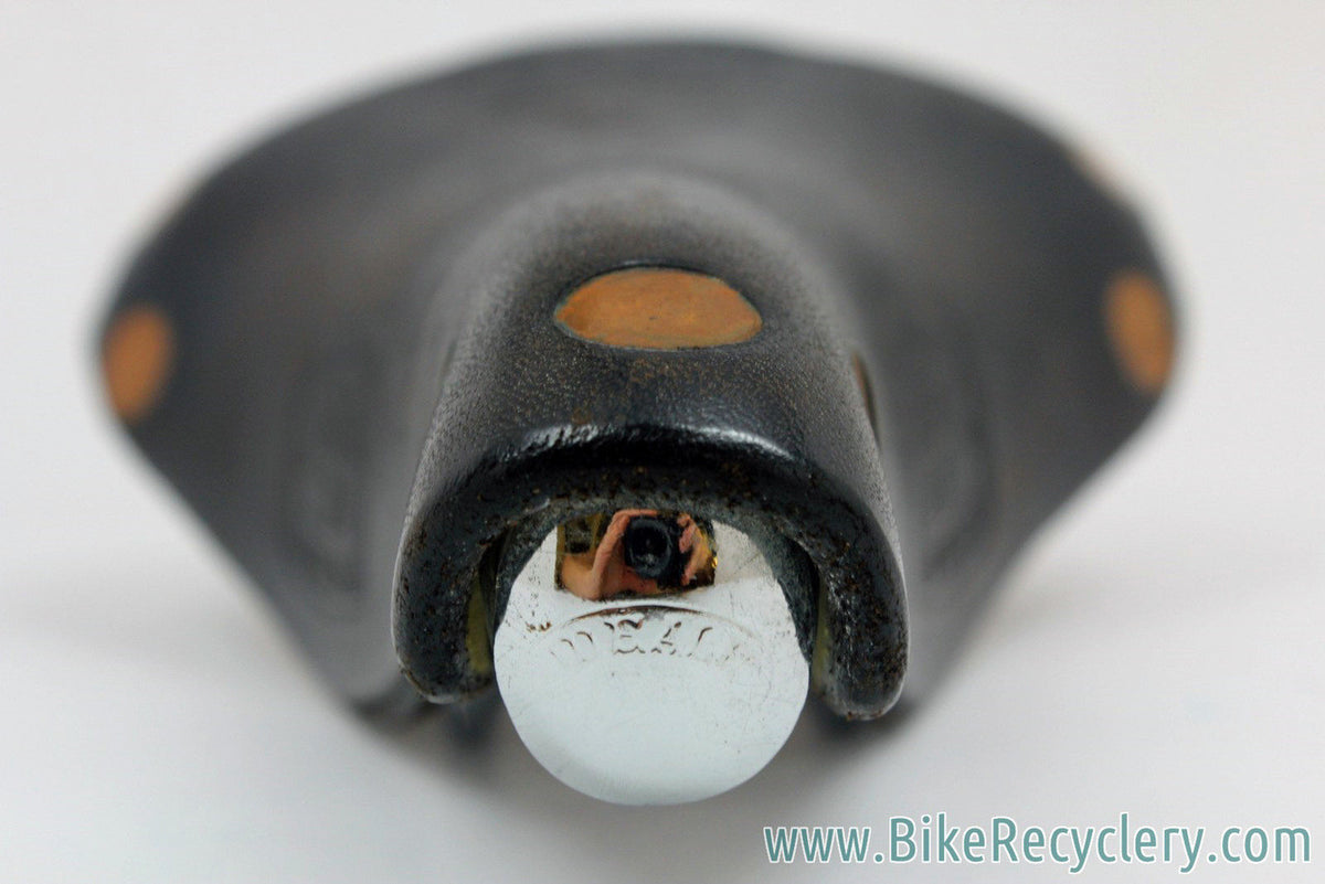 NOS Ideale 88 Speciale Competition REBOUR Leather Saddle: Brown - Hammered Copper Rivets - Alloy Cantle Plate (Pristine)